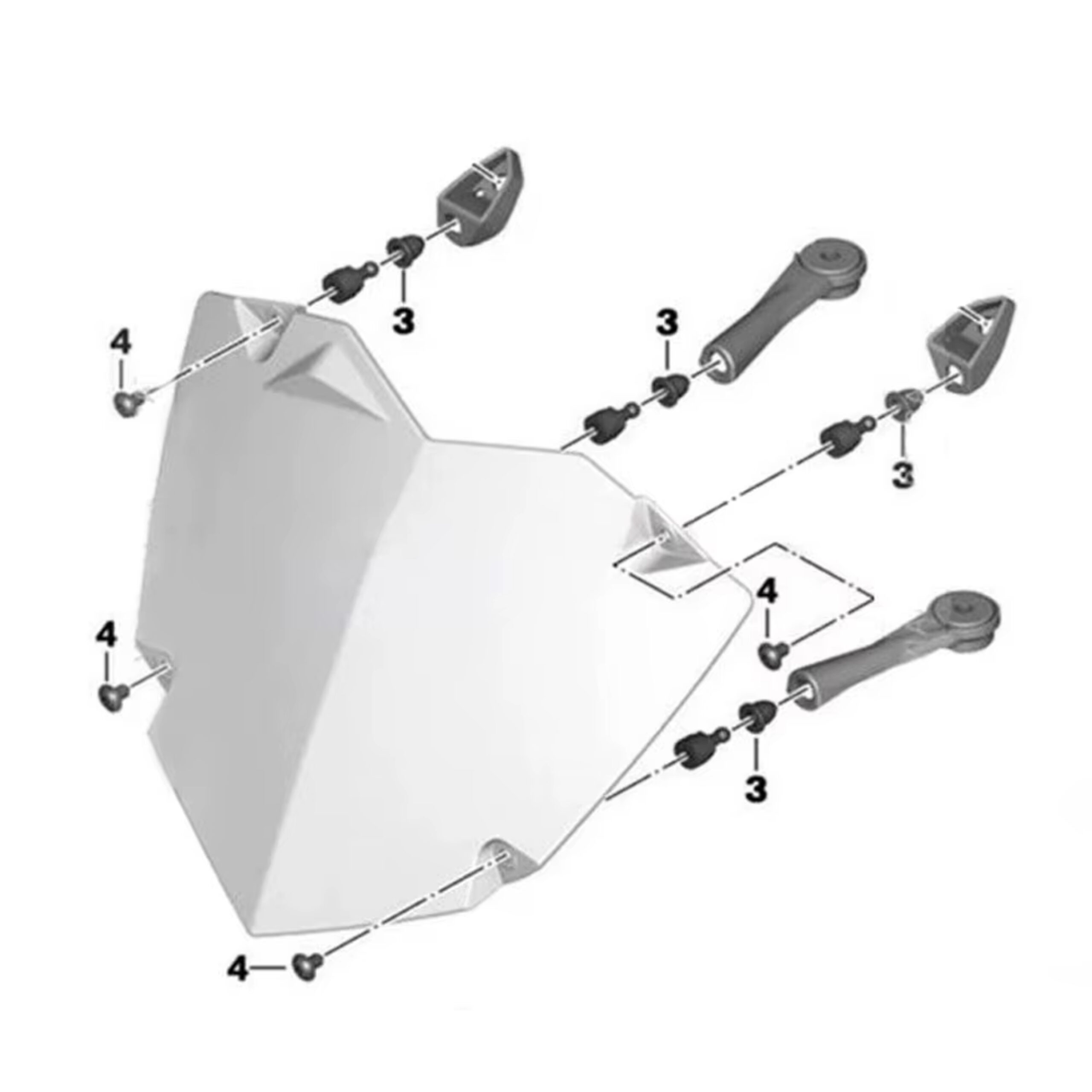 Protectie far transparenta BMW R1250GS R1200GS ADV 2013-2021 A1076 4 Protectie far transparenta BMW R1250GS R1200GS ADV 2013-2021 A1076 - imagine 4