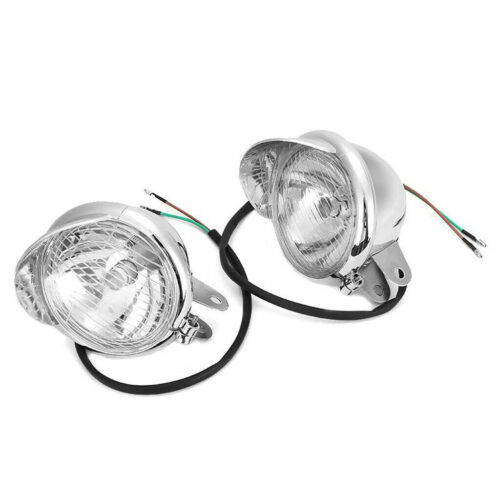 Set Proiectoare Moto Chooper Ceata Cromate 4′
