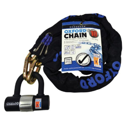 Antifurt moto OXFORD – Chain & Lock – 1.4m x 10mm LK144