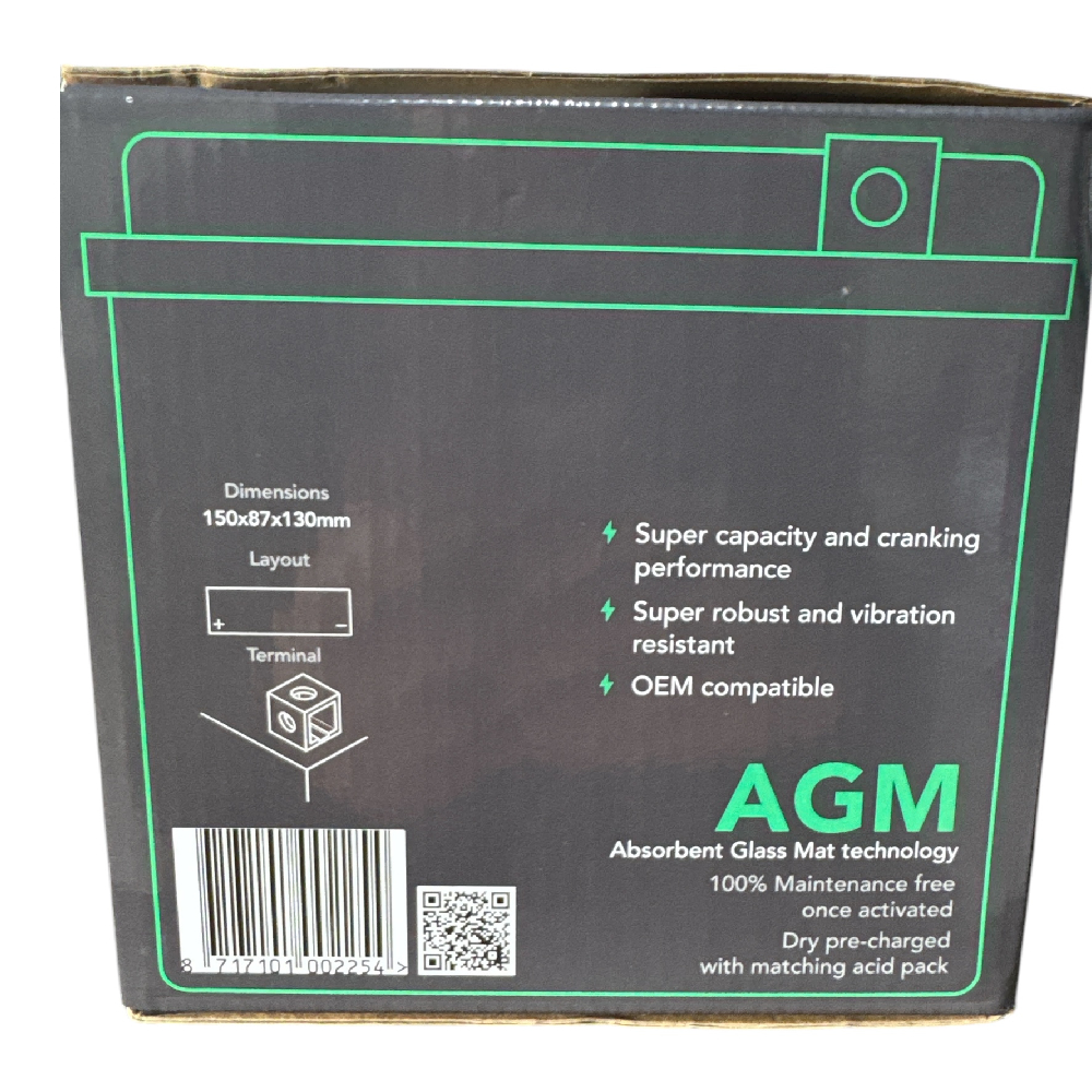 Acumulator baterie LP Moto 12V AGM 10Ah 150A LTX12-BS Landport 2 Acumulator baterie LP Moto 12V AGM 10Ah 150A LTX12-BS Landport - imagine 2