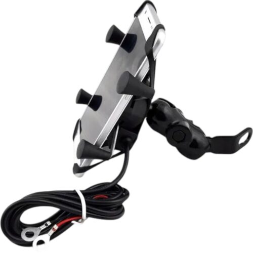 Suport Telefon Ghidon Moto Reglabil Incarcare USB