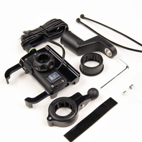 Suport Telefon Atv, Moto, Bicicleta, Strangere Manuala, Incarcare USB 2 Suport Telefon Atv, Moto, Bicicleta, Strangere Manuala, Incarcare USB - imagine 2