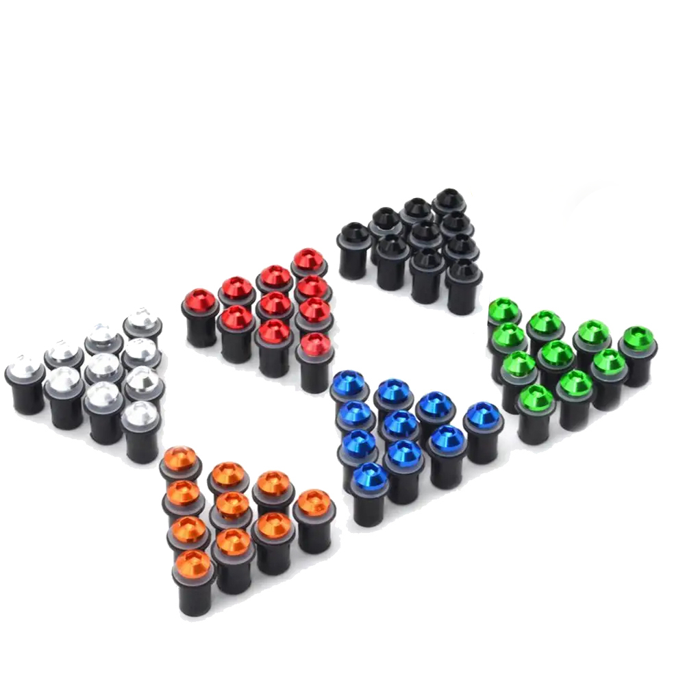 Set 10buc Suruburi Parbriz Moto cu piulite 1 Set 10buc Suruburi Parbriz Moto cu piulite