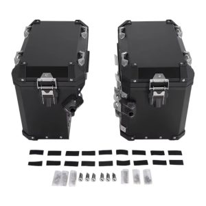 SET Cutii Genti Laterale Sidecase Aluminiu 48L pentru BMW GS R1200 R1250 F850 F900 A273BLACK